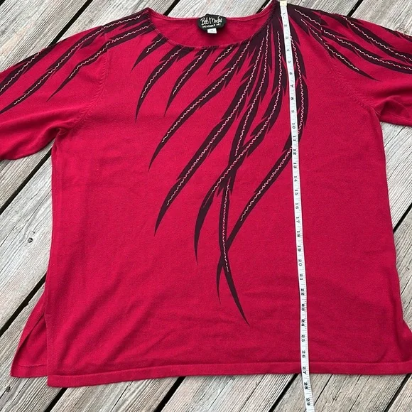 Bob Mackie Wearable Art designer sweater 1X - Picture 6 of 9